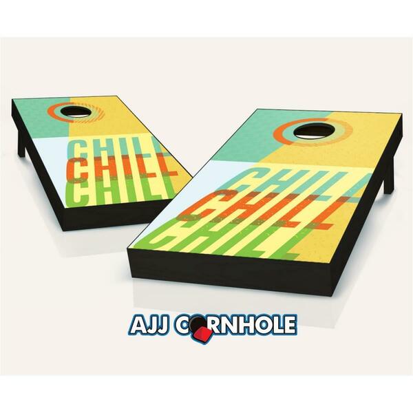 Mkf Collection By Mia K. Farrow Chill Theme Cornhole Set with Bags - 8 x 24 x 48 in. 107-Chill